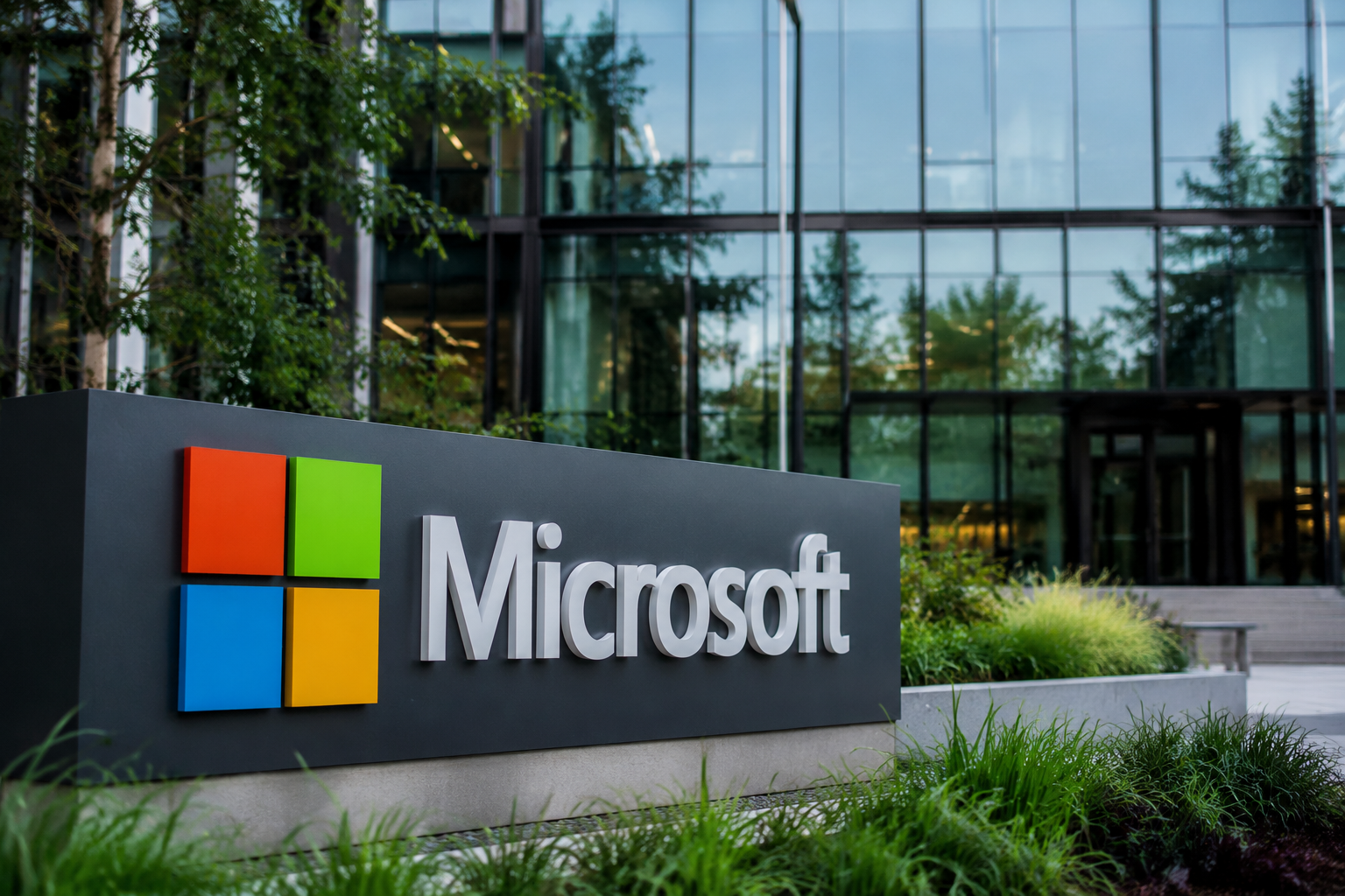 Why is Microsoft stock gaining 4% today?